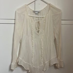 Diane vonFurstenberg white blouse size 4